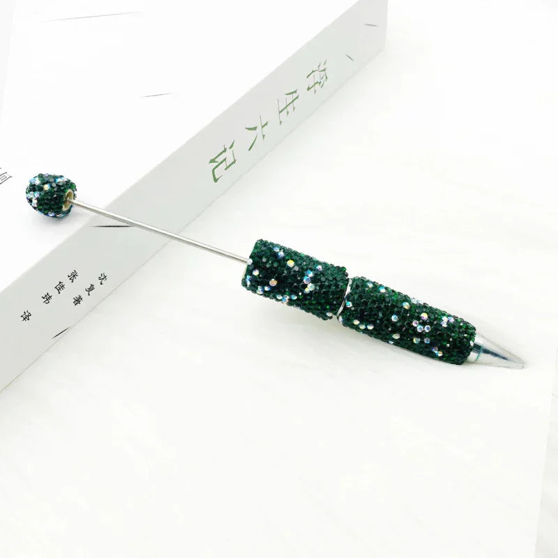 Full diamond bead pen ins cute AB pure diamond ballpoint pen | DIY Beadable Pen Craft Gift Idea