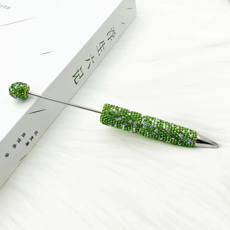 Full diamond bead pen ins cute AB pure diamond ballpoint pen | DIY Beadable Pen Craft Gift Idea