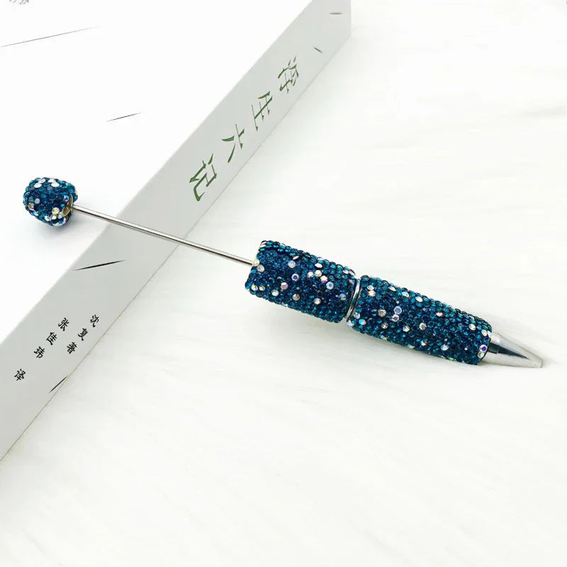 Full diamond bead pen ins cute AB pure diamond ballpoint pen | DIY Beadable Pen Craft Gift Idea