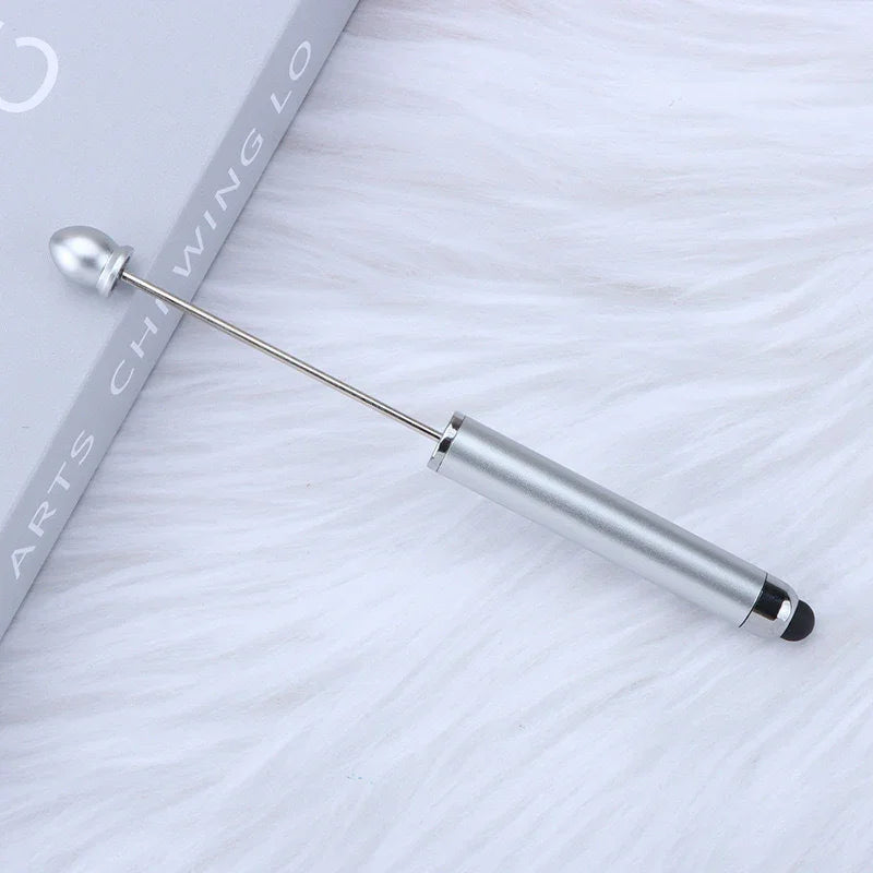 No coil touch screen bead pen hand-threaded cute bead pen
