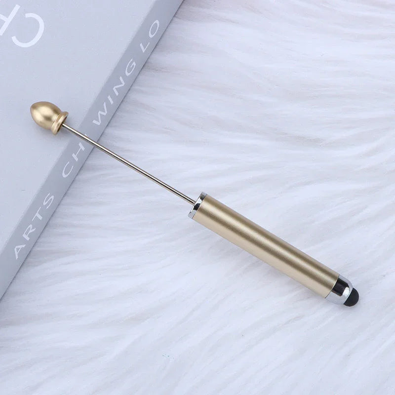 No coil touch screen bead pen hand-threaded cute bead pen