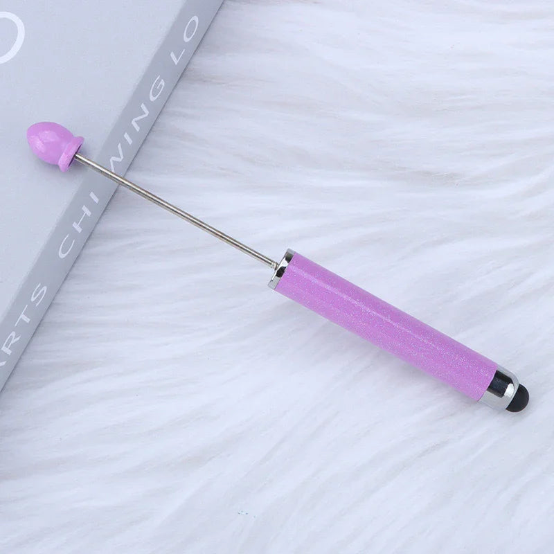 No coil touch screen bead pen hand-threaded cute bead pen | DIY Beadable Pen Craft Gift Idea