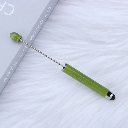 No coil touch screen bead pen hand-threaded cute bead pen