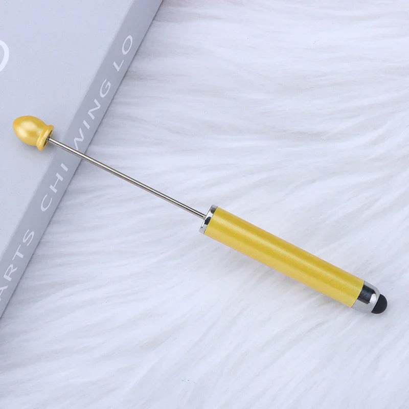No coil touch screen bead pen hand-threaded cute bead pen