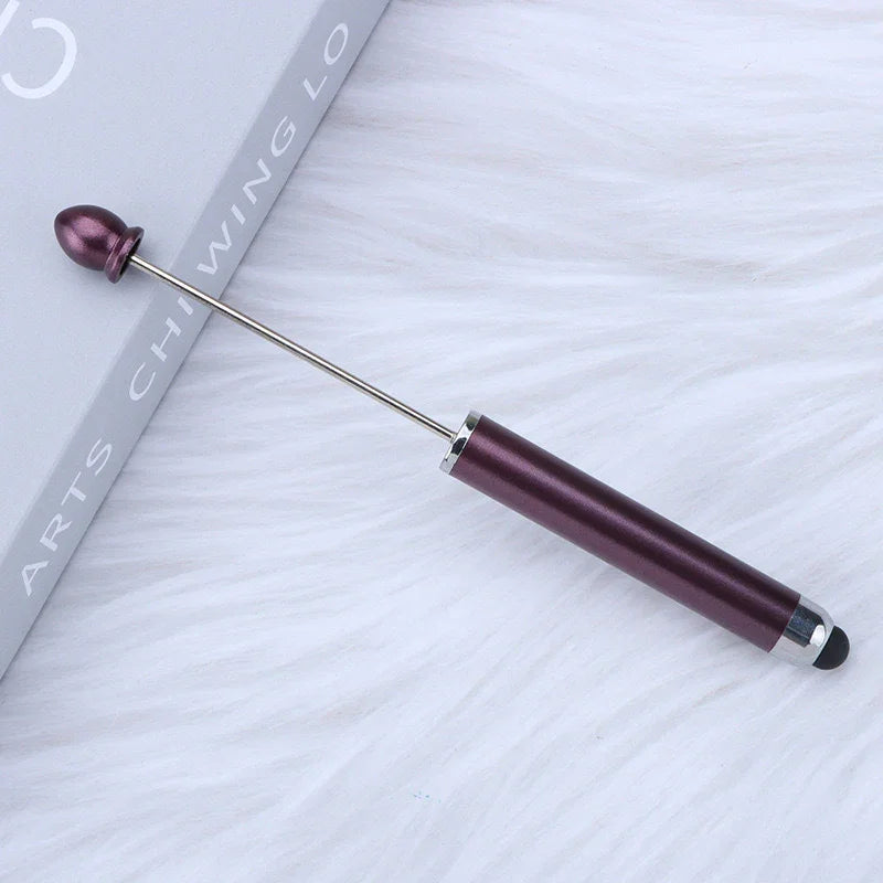 No coil touch screen bead pen hand-threaded cute bead pen