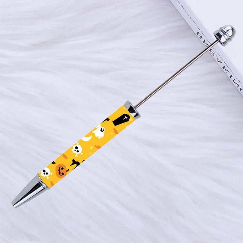 Printed Bead Pen Creative Christmas and Halloween Labu Ballpoint Pen