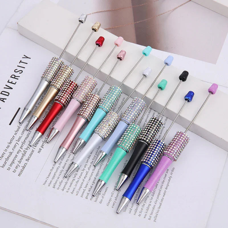 Diamond Bead Pen Educational AB Color Diamond Ballpoint Pen | DIY Beadable Pen Craft Gift Idea