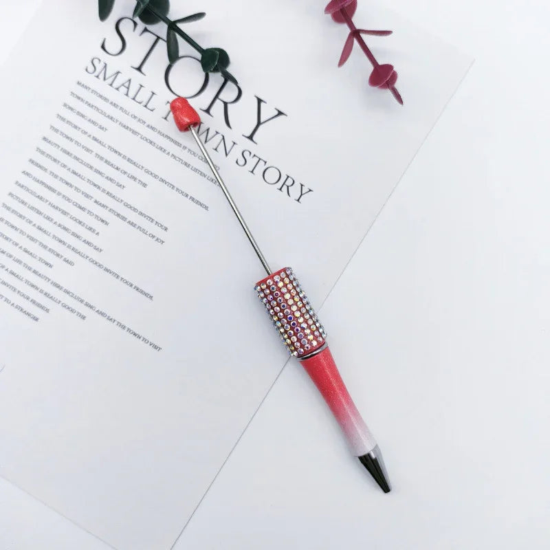 Diamond Bead Pen Educational AB Color Diamond Ballpoint Pen | DIY Beadable Pen Craft Gift Idea