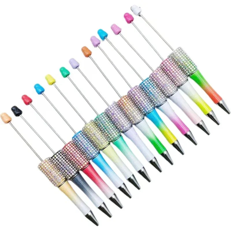 Diamond Bead Pen Educational AB Color Diamond Ballpoint Pen | DIY Beadable Pen Craft Gift Idea