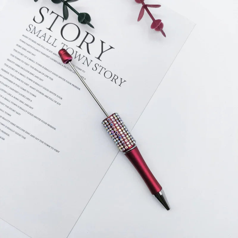 Diamond Bead Pen Educational AB Color Diamond Ballpoint Pen | DIY Beadable Pen Craft Gift Idea