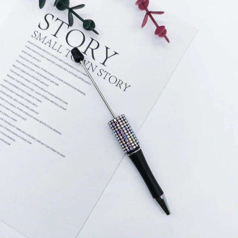 Diamond Bead Pen Educational AB Color Diamond Ballpoint Pen | DIY Beadable Pen Craft Gift Idea