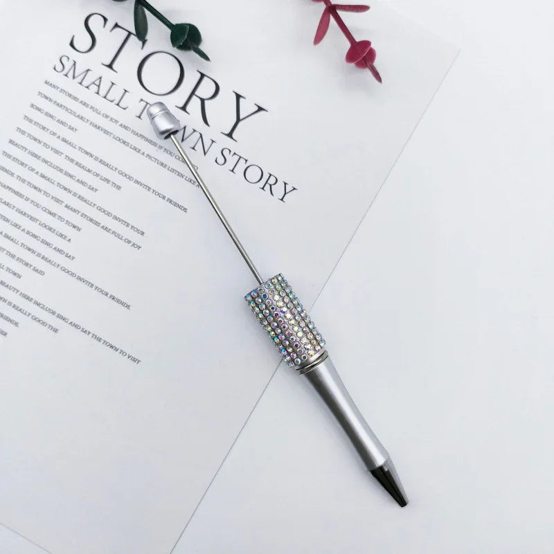 Diamond Bead Pen Educational AB Color Diamond Ballpoint Pen | DIY Beadable Pen Craft Gift Idea