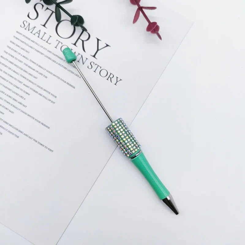 Diamond Bead Pen Educational AB Color Diamond Ballpoint Pen | DIY Beadable Pen Craft Gift Idea