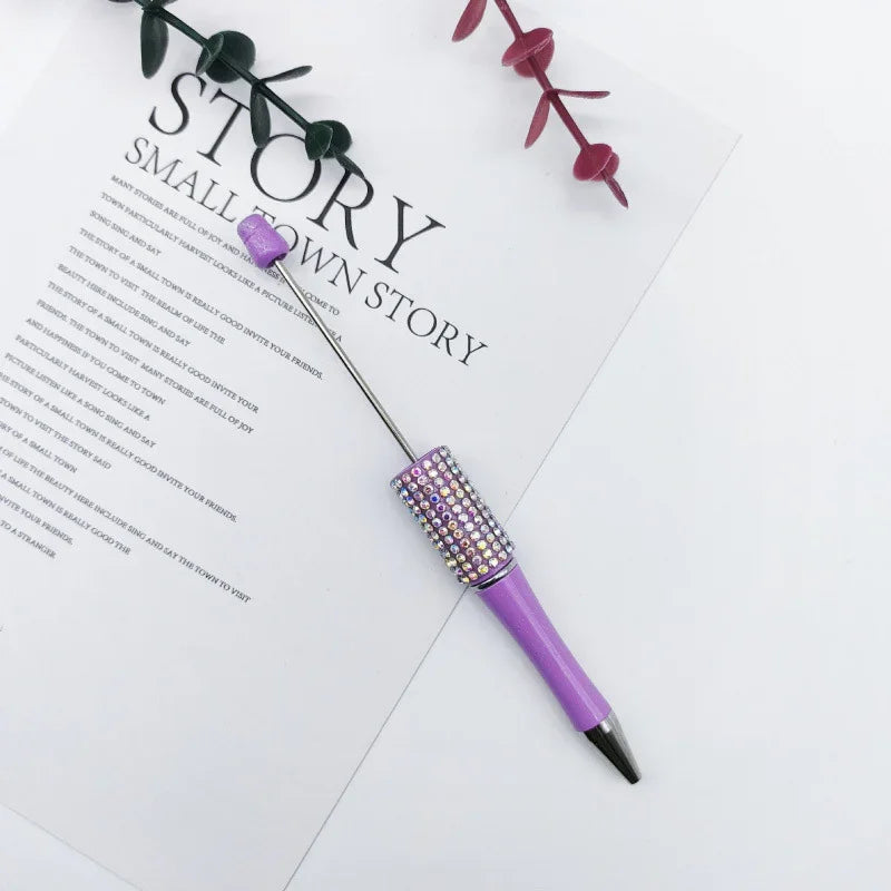 Diamond Bead Pen Educational AB Color Diamond Ballpoint Pen | DIY Beadable Pen Craft Gift Idea
