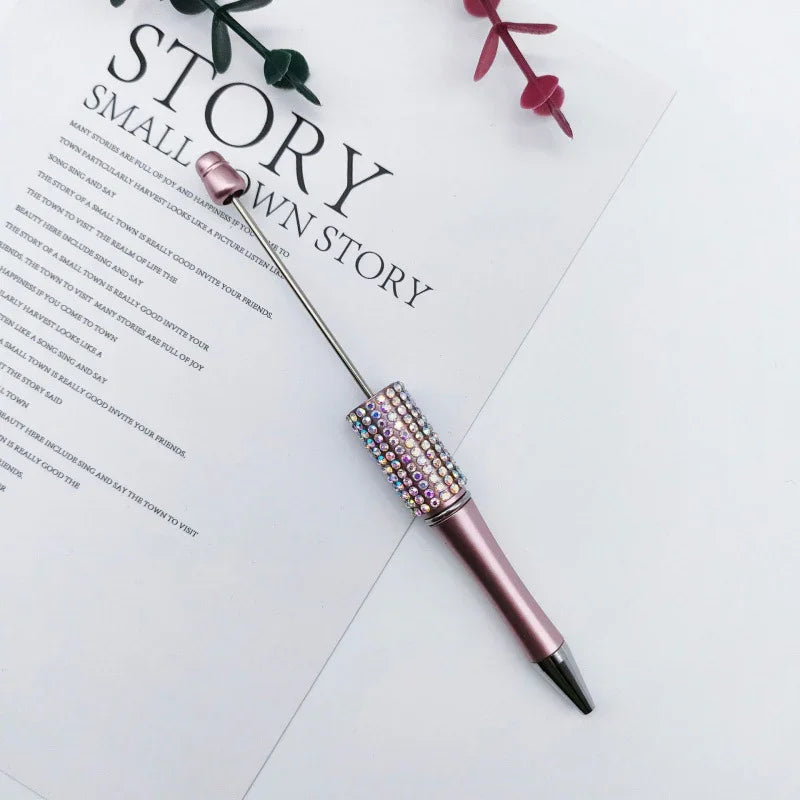 Diamond Bead Pen Educational AB Color Diamond Ballpoint Pen | DIY Beadable Pen Craft Gift Idea