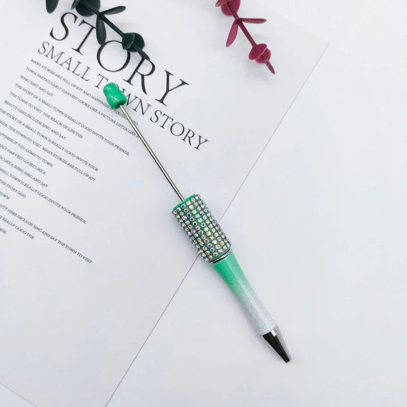Diamond Bead Pen Educational AB Color Diamond Ballpoint Pen | DIY Beadable Pen Craft Gift Idea
