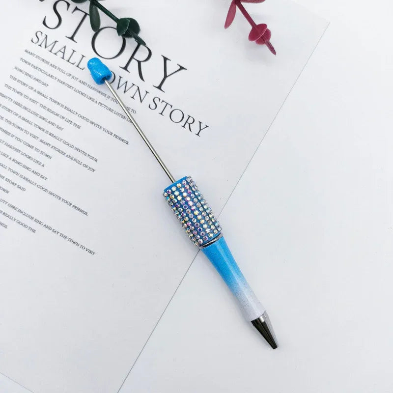 Diamond Bead Pen Educational AB Color Diamond Ballpoint Pen | DIY Beadable Pen Craft Gift Idea