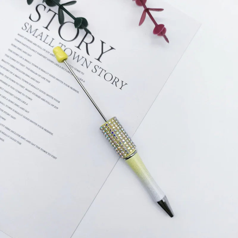 Diamond Bead Pen Educational AB Color Diamond Ballpoint Pen | DIY Beadable Pen Craft Gift Idea