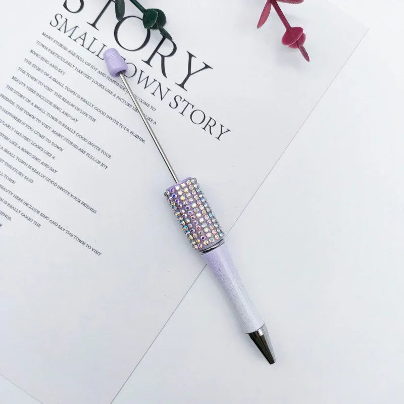 Diamond Bead Pen Educational AB Color Diamond Ballpoint Pen | DIY Beadable Pen Craft Gift Idea