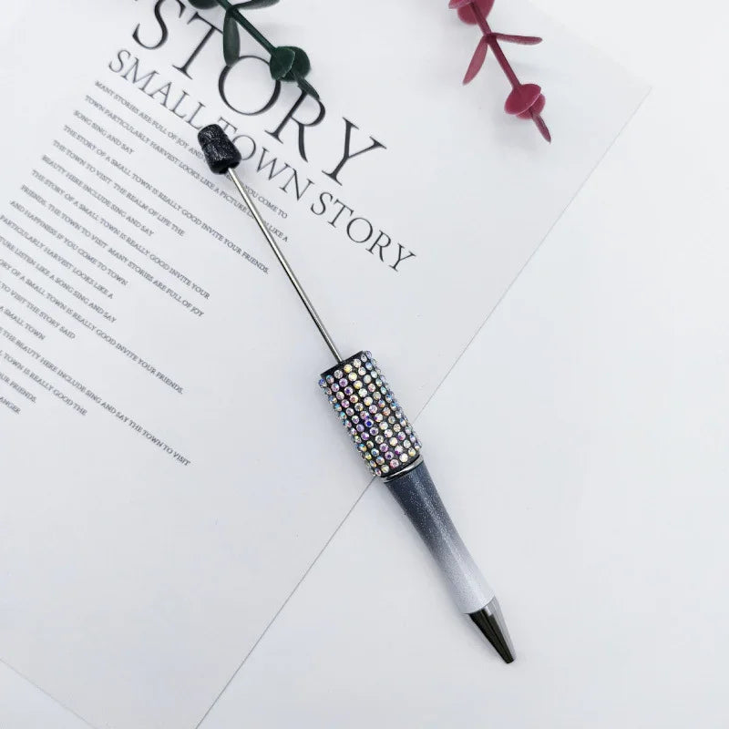 Diamond Bead Pen Educational AB Color Diamond Ballpoint Pen | DIY Beadable Pen Craft Gift Idea