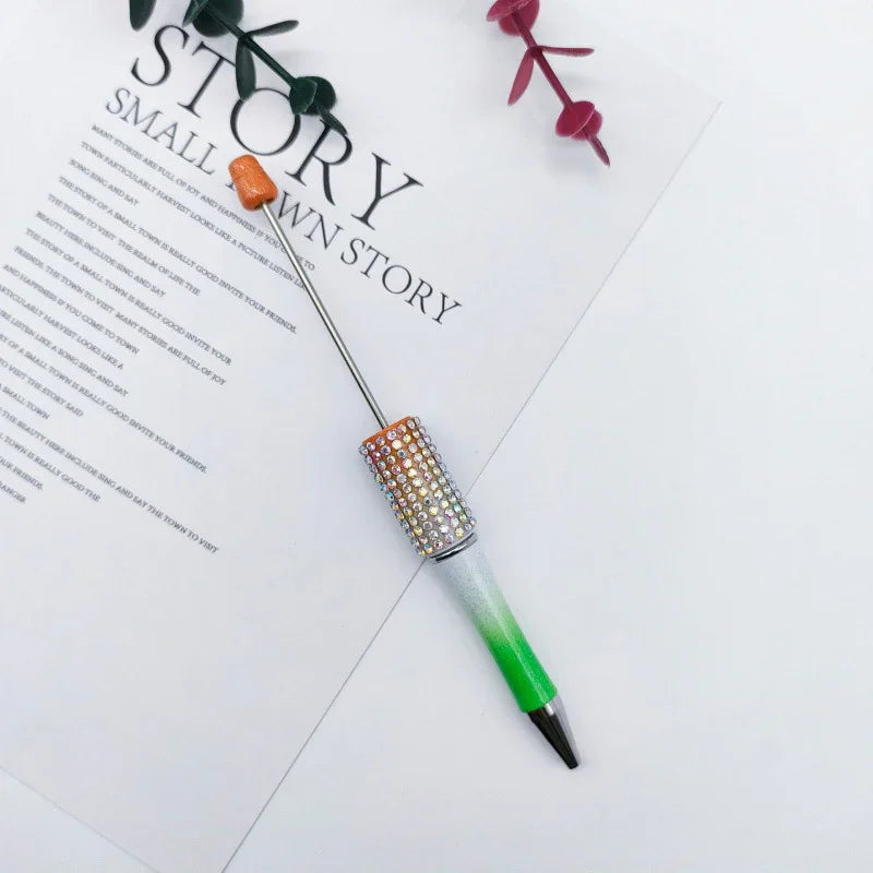 Diamond Bead Pen Educational AB Color Diamond Ballpoint Pen | DIY Beadable Pen Craft Gift Idea