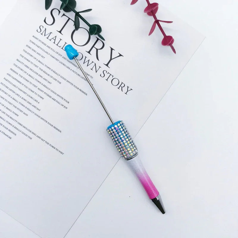 Diamond Bead Pen Educational AB Color Diamond Ballpoint Pen | DIY Beadable Pen Craft Gift Idea