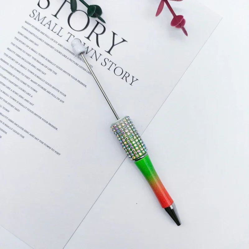 Diamond Bead Pen Educational AB Color Diamond Ballpoint Pen | DIY Beadable Pen Craft Gift Idea