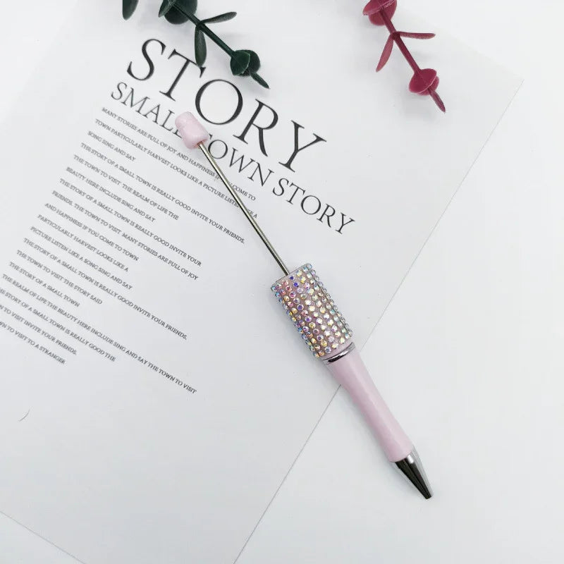 Diamond Bead Pen Educational AB Color Diamond Ballpoint Pen | DIY Beadable Pen Craft Gift Idea