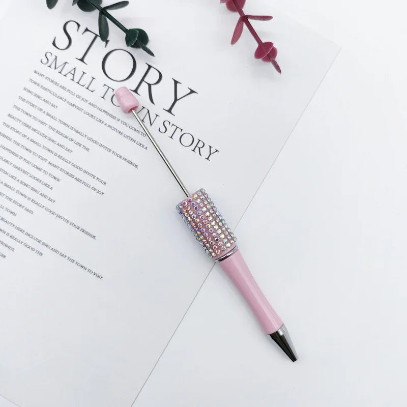 Diamond Bead Pen Educational AB Color Diamond Ballpoint Pen | DIY Beadable Pen Craft Gift Idea