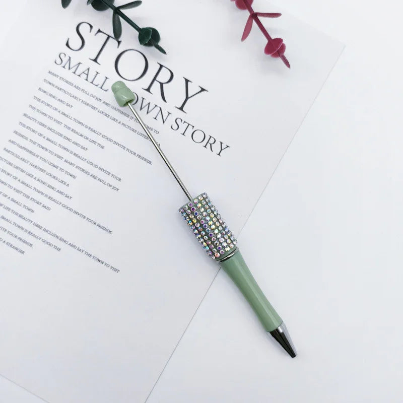 Diamond Bead Pen Educational AB Color Diamond Ballpoint Pen | DIY Beadable Pen Craft Gift Idea