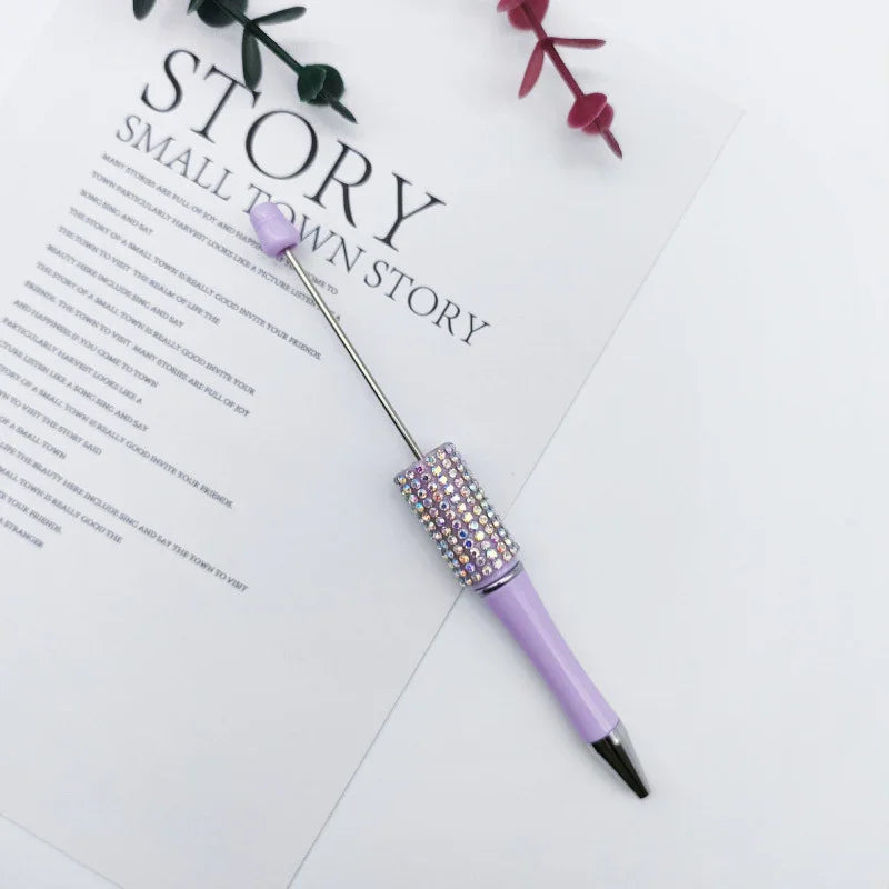 Diamond Bead Pen Educational AB Color Diamond Ballpoint Pen | DIY Beadable Pen Craft Gift Idea