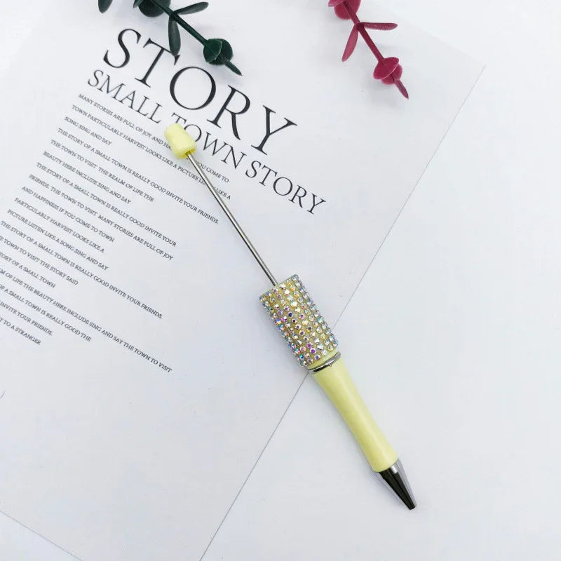 Diamond Bead Pen Educational AB Color Diamond Ballpoint Pen | DIY Beadable Pen Craft Gift Idea
