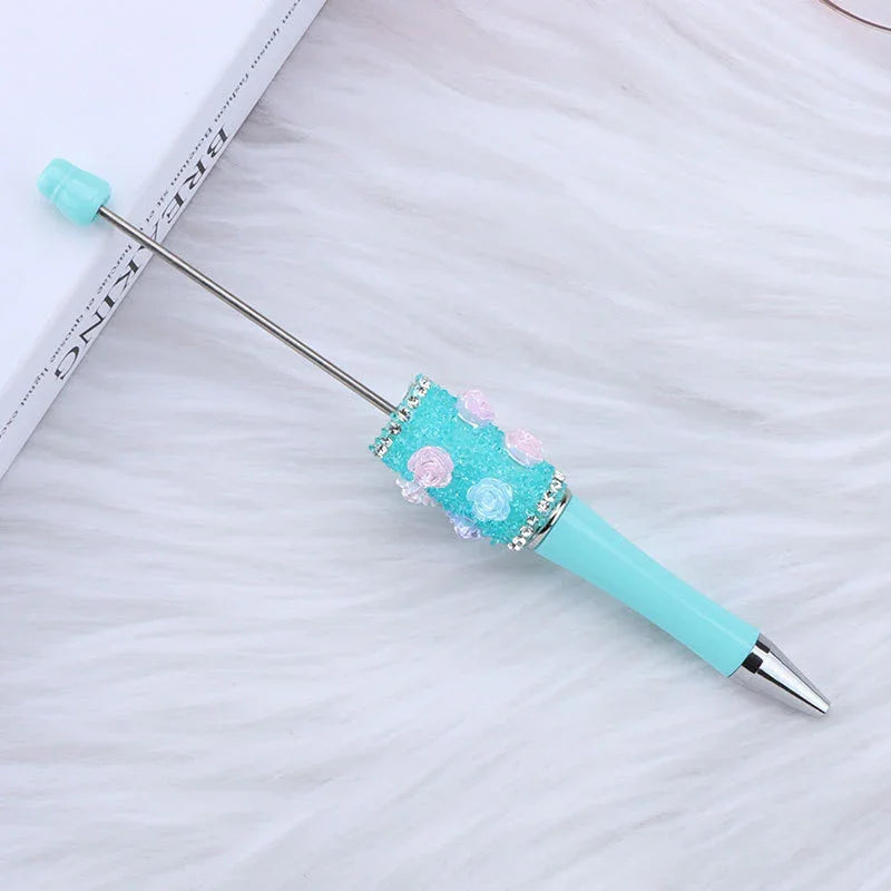 Sugar Flower Bead Pen Educational Rose Twirl Ballpoint Pen