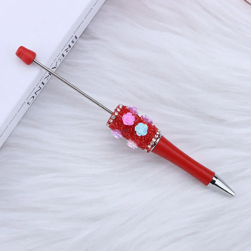 Sugar Flower Bead Pen Educational Rose Twirl Ballpoint Pen