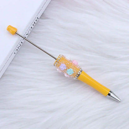 Sugar Flower Bead Pen Educational Rose Twirl Ballpoint Pen