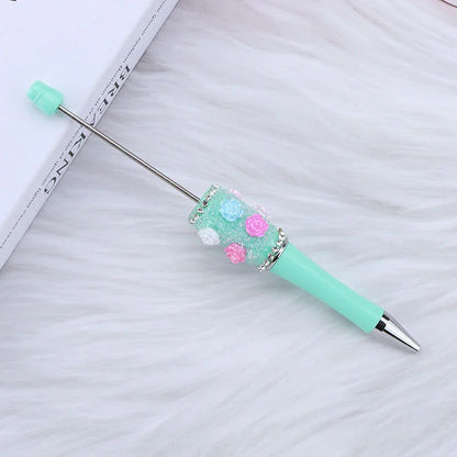 Sugar Flower Bead Pen Educational Rose Twirl Ballpoint Pen