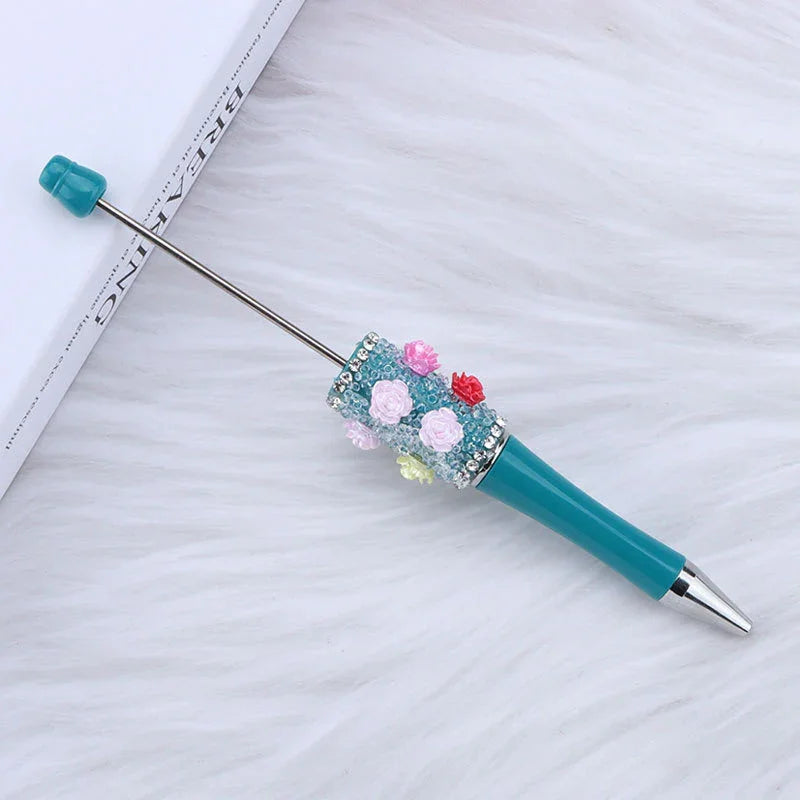 Sugar Flower Bead Pen Educational Rose Twirl Ballpoint Pen