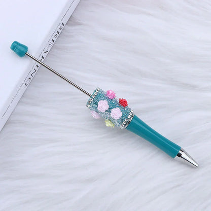 Sugar Flower Bead Pen Educational Rose Twirl Ballpoint Pen