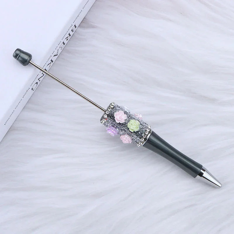 Sugar Flower Bead Pen Educational Rose Twirl Ballpoint Pen