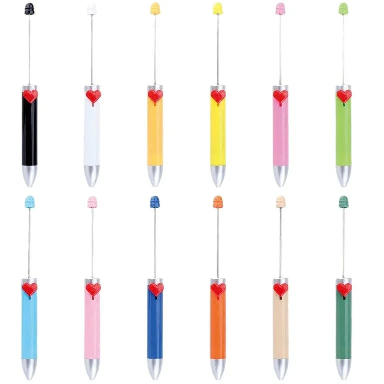 Love seven-color bead pen Creative bead cute ballpoint pen | DIY Beadable Pen Craft Gift Idea