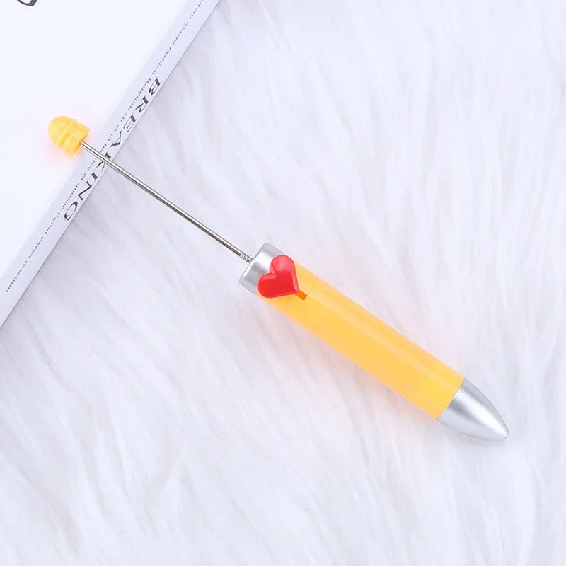 Love seven-color bead pen Creative bead cute ballpoint pen | DIY Beadable Pen Craft Gift Idea