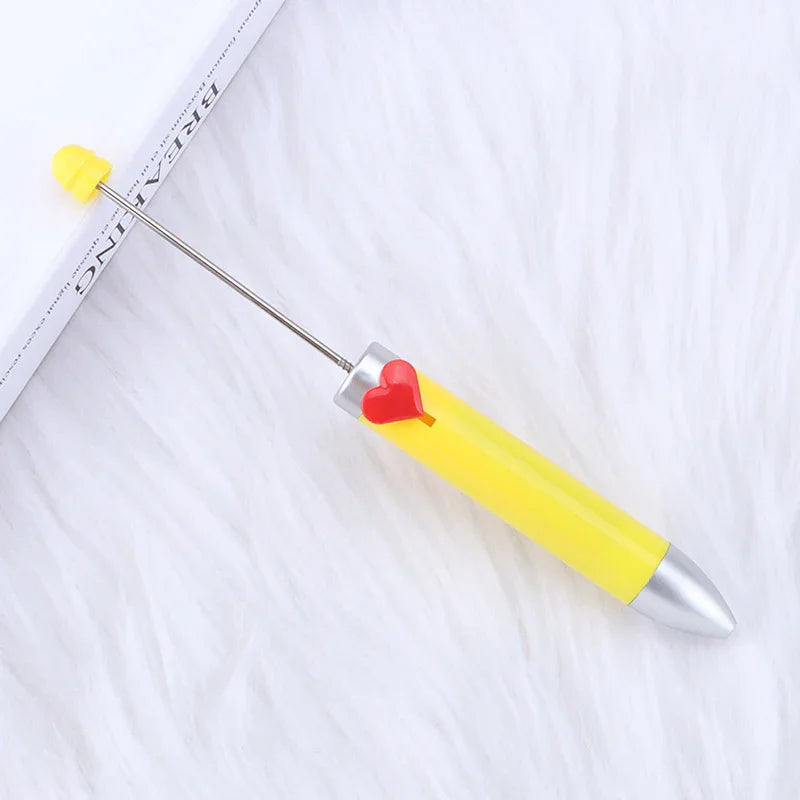 Love seven-color bead pen Creative bead cute ballpoint pen | DIY Beadable Pen Craft Gift Idea