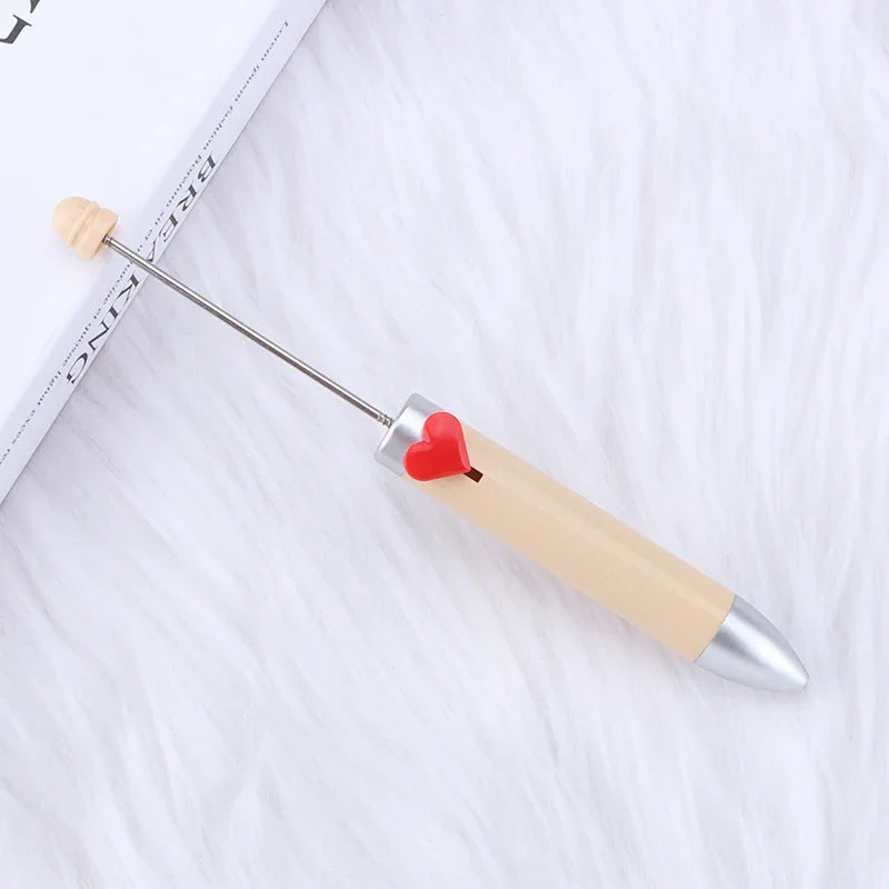 Love seven-color bead pen Creative bead cute ballpoint pen | DIY Beadable Pen Craft Gift Idea