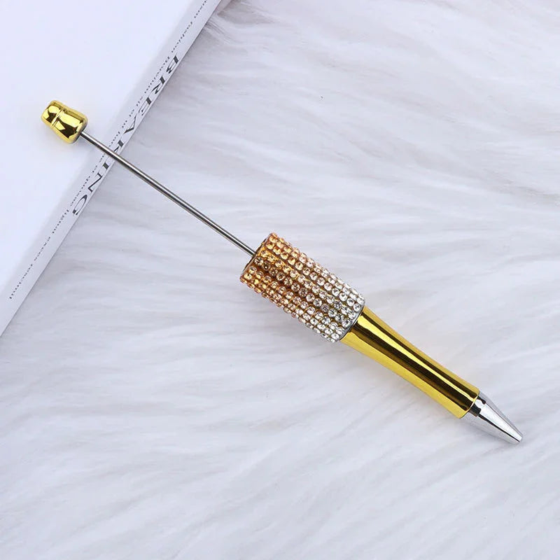 Colorful diamond bead pen Hand-plated gradient ballpoint pen | DIY Beadable Pen Craft Gift Idea