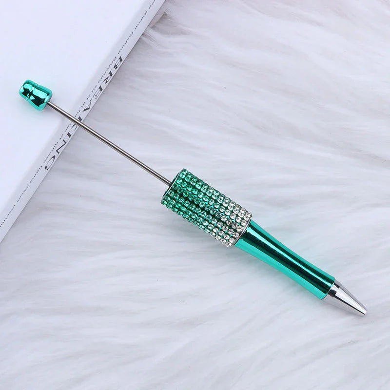 Colorful diamond bead pen Hand-plated gradient ballpoint pen | DIY Beadable Pen Craft Gift Idea