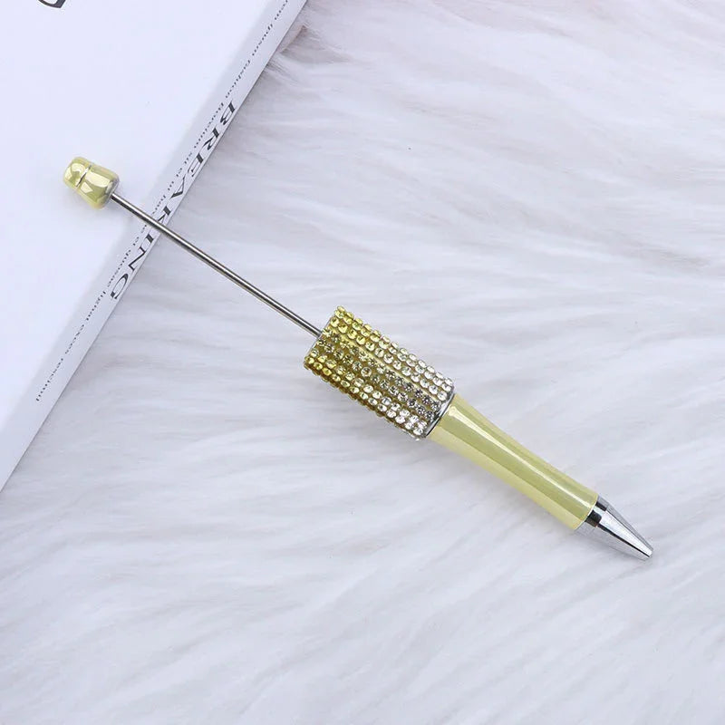 Colorful diamond bead pen Hand-plated gradient ballpoint pen
