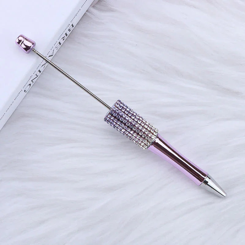 Colorful diamond bead pen Hand-plated gradient ballpoint pen | DIY Beadable Pen Craft Gift Idea
