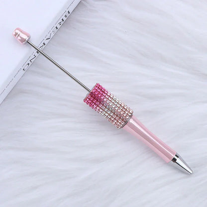 Colorful diamond bead pen Hand-plated gradient ballpoint pen