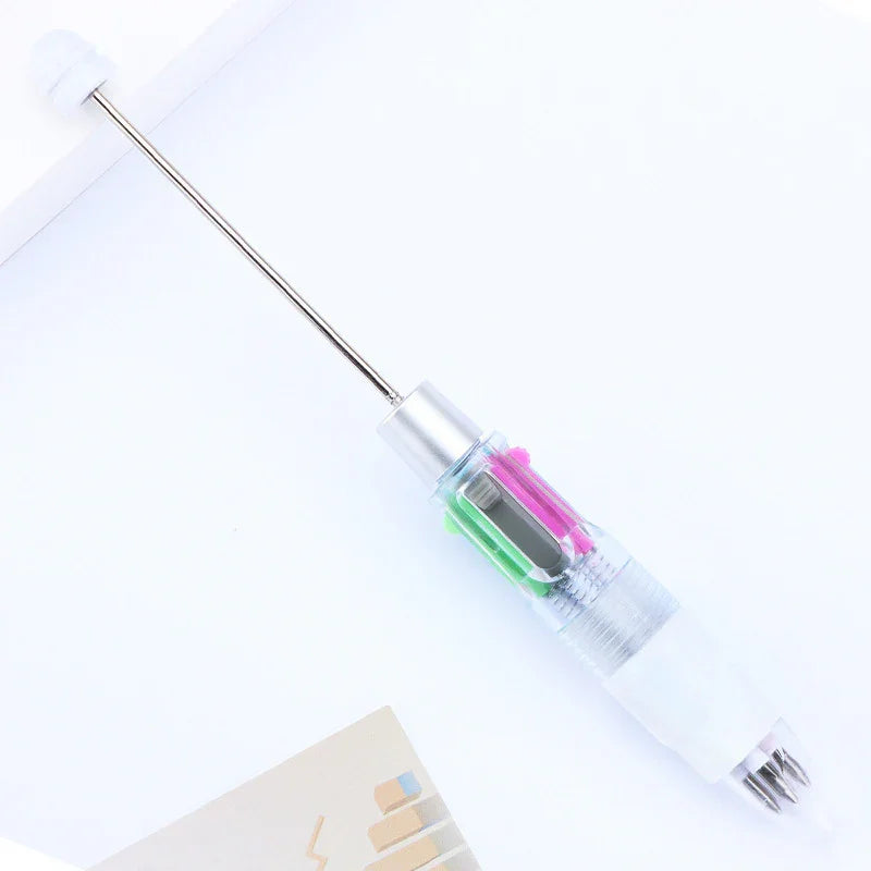 Cartoon four-color ballpoint pen student puzzle marking key points ballpoint pen