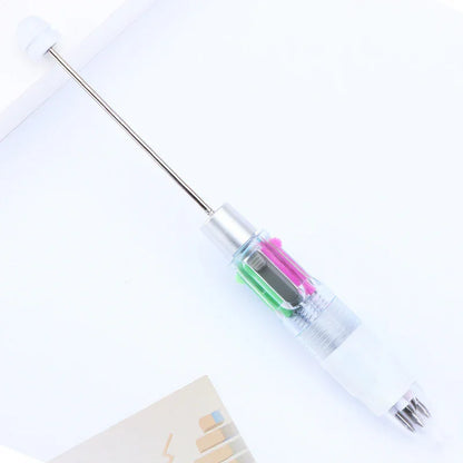 Cartoon four-color ballpoint pen student puzzle marking key points ballpoint pen